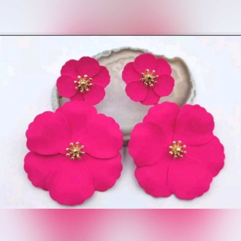 Paisley Top Earrings Set Bohemian Outfit Pink Tassel Earrings S M L XL - Picture 2 of 7